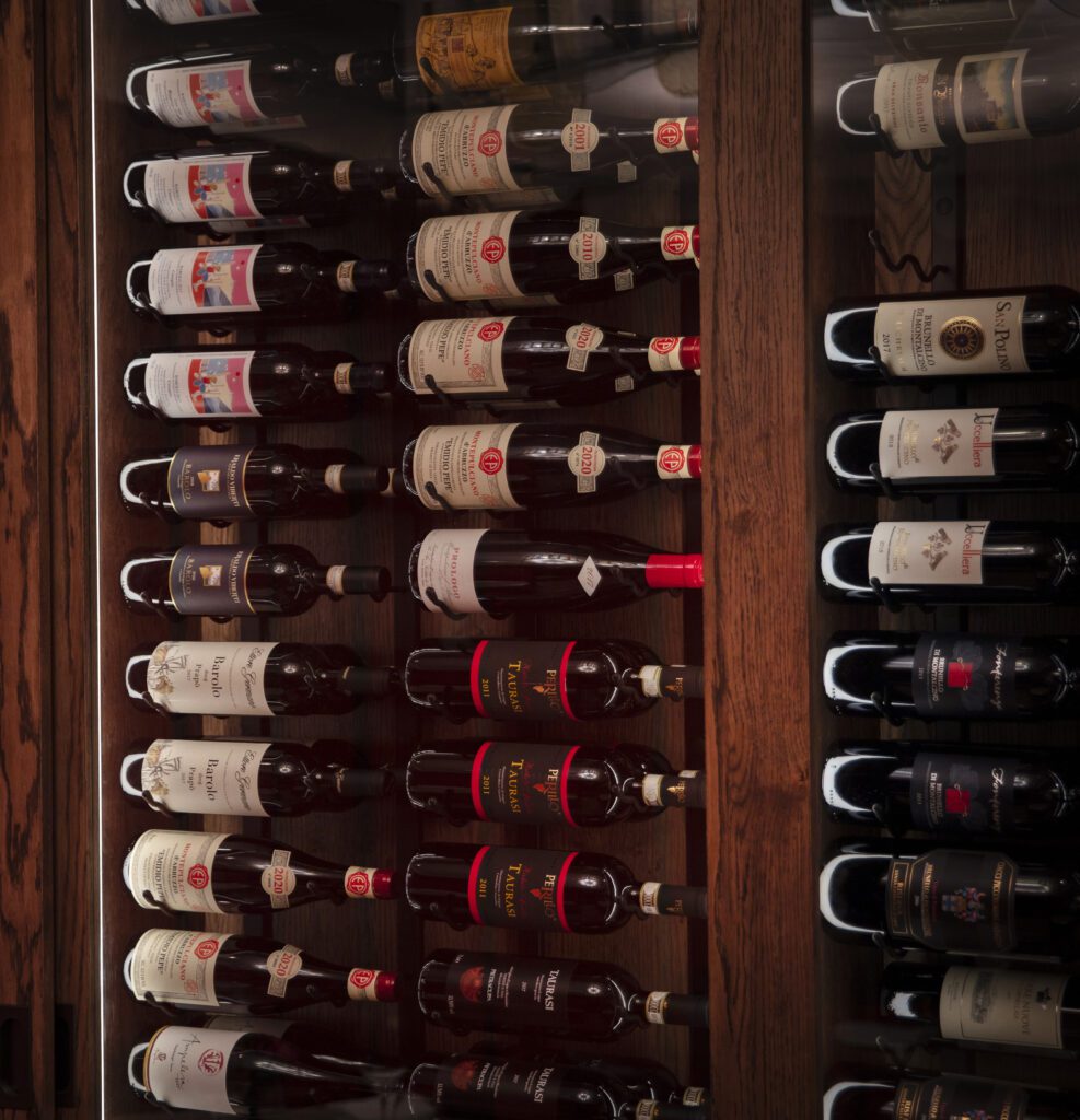 Wine wall at Murano